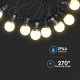Sir de lumini LED cu 10 becuri 5 metri Alb Cald