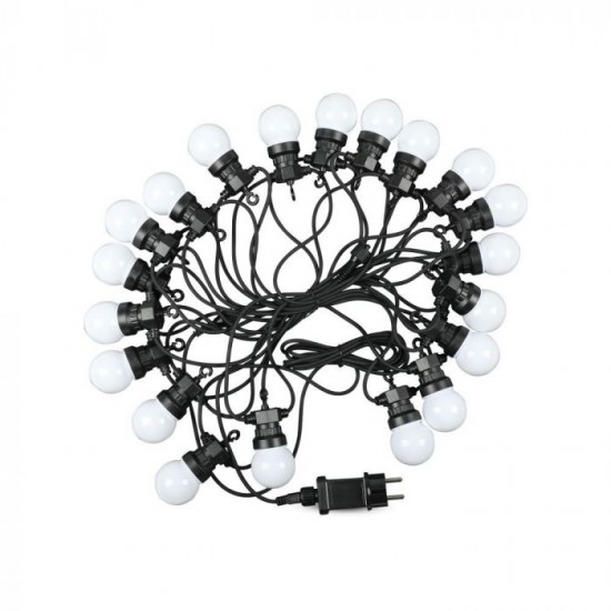 Sir de lumini LED cu 20 becuri 10 metri Alb Cald