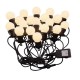 Sir de lumini LED cu 20 becuri 10 metri Alb Cald
