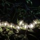 Ghirlanda solara LED 12m cu 10 becuri 0.5W filament transparente lumina calda si telecomanda IP44