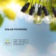 Ghirlanda solara LED 12m cu 10 becuri 0.5W filament transparente lumina calda si telecomanda IP44