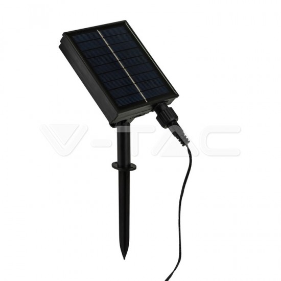 Ghirlanda solara LED 12m cu 10 becuri 0.5W filament transparente lumina calda si telecomanda IP44
