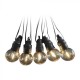 Ghirlanda solara LED 12m cu 10 becuri 0.5W filament transparente lumina calda si telecomanda IP44