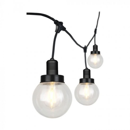 Ghirlanda luminoasa etansa 3m cu 6 bulbi soclu E27