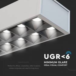 Corp de iluminat cu LED suspendat 60W CIP SAMSUNG 120cm Alb Neutru Corp Argintiu - iluminare sus/jos
