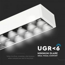 Corp de iluminat cu LED suspendat 60W CIP SAMSUNG 120cm Alb Neutru Corp Alb - iluminare sus/jos
