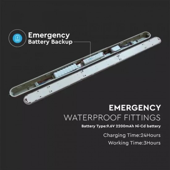 Corp de iluminat etans cu LED 48W cip SAMSUNG 150cm cu Kit de Emergenta 3h