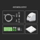 Lampa LED de siguranta 2.5W autonomie 3h montaj universal 4in1 IP20 alb rece