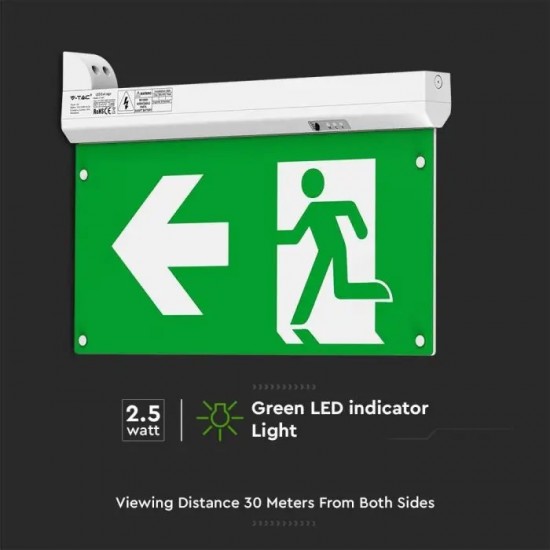 Lampa LED de siguranta 2.5W autonomie 3h montaj universal 4in1 IP20 alb rece