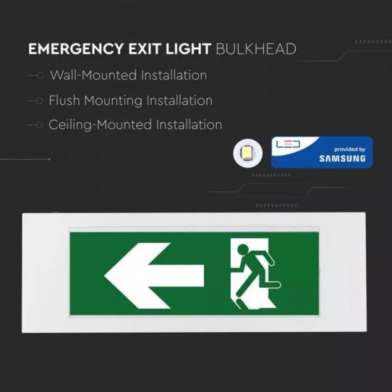 Lampa LED de urgenta 5h 3.8W cip Samsung montaj aparent sau incastrat