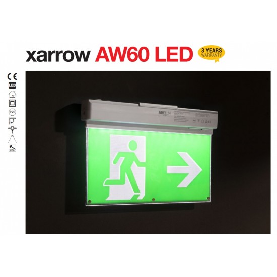 Lampa LED de siguranta 4W XARROW autonomie 3h montaj universal 5 in 1 IP20 alb rece