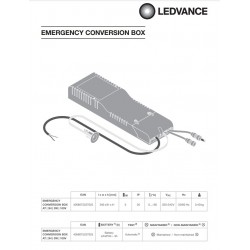 Spot LED antipanica rotund 14W LEDVANCE DL ALU 150mm cu kit de emergenta 3h IP44