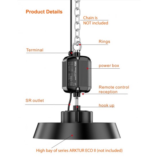 Kit de emergenta 3h pentru lampi industriale high bay LED SCHRACK ARKTUR