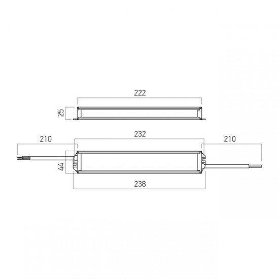 Sursa de alimentare ingusta pentru banda LED de exterior 200W 24V IP67
