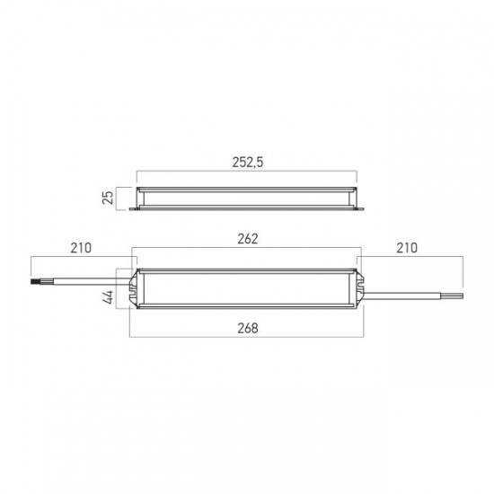 Sursa de alimentare ingusta pentru banda LED de exterior 300W 24V IP67