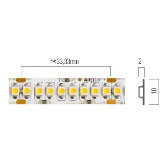 Banda LED de exterior XRIBO 22W/m 240 LED-uri 24Vdc lumina neutra IP66 rola 5ml