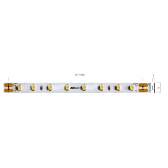 Banda LED de exterior XRIBO 6W/m 64 LED-uri 24Vdc lumina neutra IP66 rola 5ml