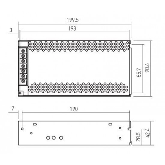 Sursa de alimentare banda LED de interior 200W 12V IP20