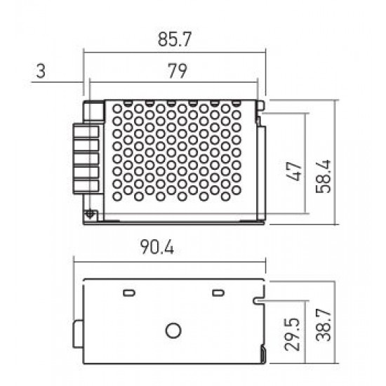 Sursa de alimentare banda LED de interior 36W 12V IP20