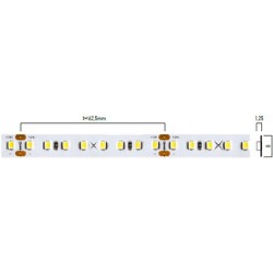 Banda LED de interior 12W XRIBO SMD 2835 128 LED 24V Alb Neutru