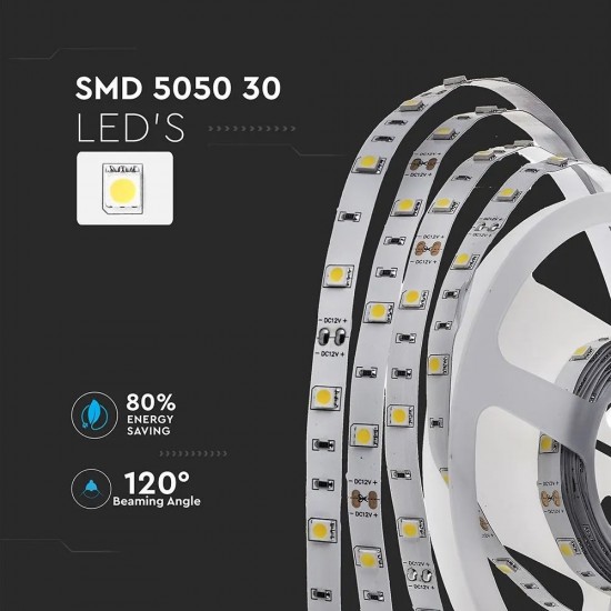 Banda LED SMD5050 30 LED IP20 Alb Cald