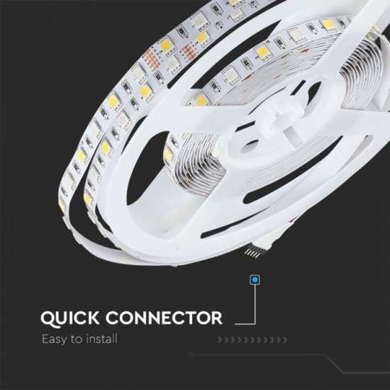 Banda LED de interior 10.8W 60 LED 12V RGBW Alb Cald
