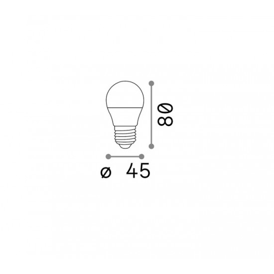 Bec LED SFERA 6W E27 G45 termoplastic CRI80 alb