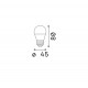 Bec LED SFERA 6W E27 G45 termoplastic CRI80 alb