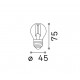 Bec LED SFERA 4W E27 G45 filament 3000K dimabil CRI80 transparent