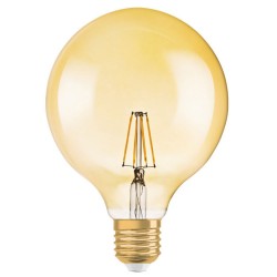 Bec LED Filament 7.5W E27 Dimabil Glob Osram Vintage Amber - lumina calda