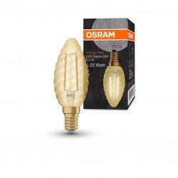 Bec LED filament sticla amber 2.5W OSRAM Vintage 1906 Class BW E14 lumina calda 2400K