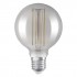 Bec LED filament sticla fumurie 11W Dimabil OSRAM Vintage 1906 Globe 125 E27 lumina calda 1800K