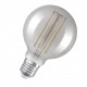 Bec LED filament sticla fumurie 11W Dimabil OSRAM Vintage 1906 Globe 125 E27 lumina calda 1800K