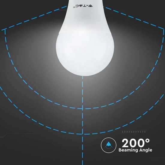 Bec LED 9W E27 A60 Termoplastic Alb Cald