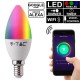 Bec LED lumanare smart 4.5W E14 compatibil cu Google Home si Amazon Alexa RGB-WW-CW