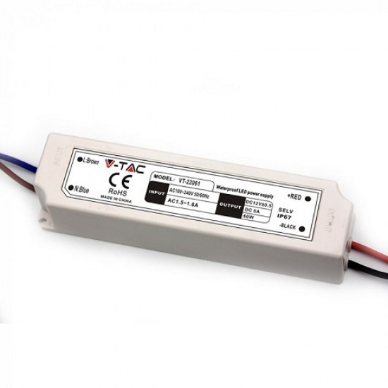 Sursa de alimentare transformator de exterior pentru banda LED 60W 12V IP67