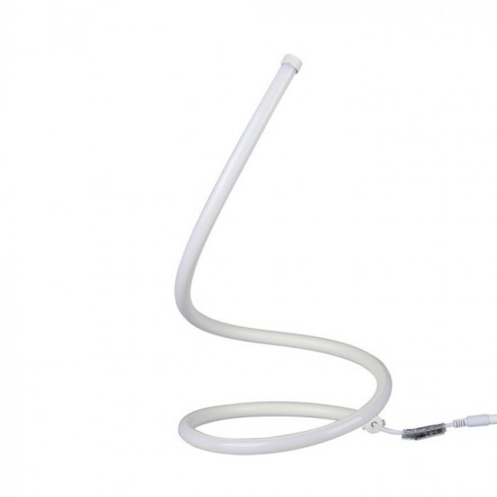 Lampa LED de birou Alba Designer 20W cu cablu si intrerupator Alb Cald