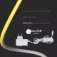 Lampa LED de birou Alba Designer 20W cu cablu si intrerupator Alb Cald
