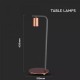 Lampa de birou designer bronz cu soclu E27 si intrerupator