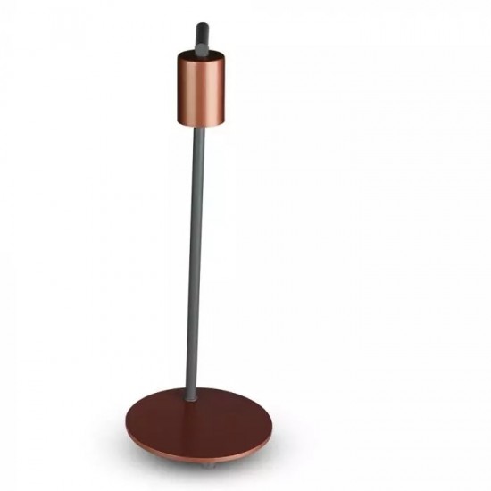 Lampa de birou designer bronz cu soclu E27 si intrerupator