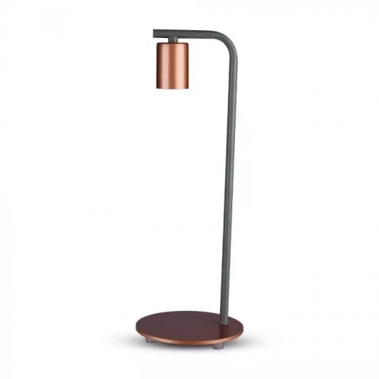 Lampa de birou designer bronz cu soclu E27 si intrerupator