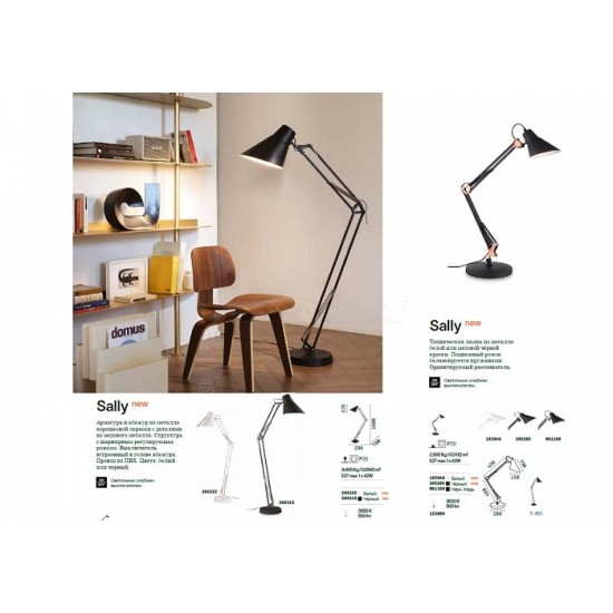 Lampadar SALLY cu dulie E27 1600mm finisaj negru IP20