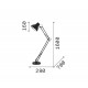 Lampadar WALLY cu dulie E27 1600mm finisaj alb IP20