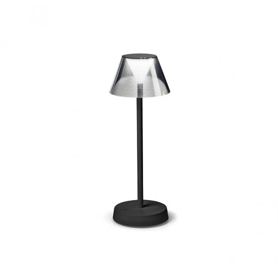 Veioza LED de exterior LOLITA 2.8W dimabila cu touch cablu USB si adaptor finisaj negru lumina calda IP54