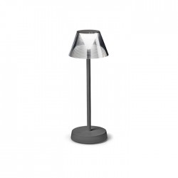 Veioza LED de exterior LOLITA 2.8W dimabila cu touch cablu USB si adaptor finisaj gri lumina calda IP54