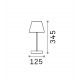 Veioza LED de exterior LOLITA 2.8W dimabila cu touch cablu USB si adaptor finisaj cafeniu lumina calda IP54