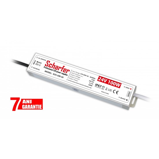 Sursa de alimentare pentru banda LED de exterior 100W 24V IP67