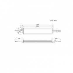 Sursa de alimentare pentru banda LED de exterior 150W 24V IP67