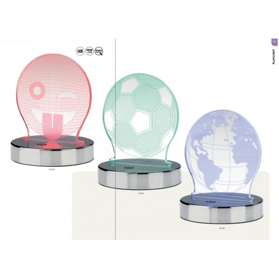Veioza LED pentru copii PLAYLIGHT 3.5W RGB+3000K glob pamantesc