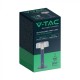 Veioza LED 1W dimabila cu touch si baterie reincarcabila cablu port USB corp violet 300mm lumina calda IP20